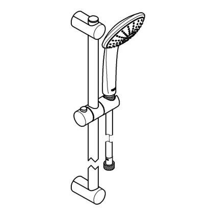 GROHE 27322000 - Комплект за душ VITALIO JOY 600 мм, полиран хром