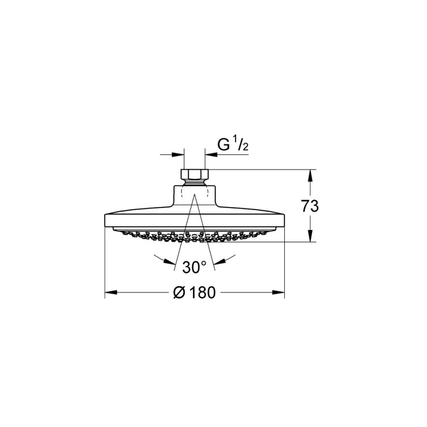 GROHE 27492000 - Пита за душ EUPHORIA COSMOPOLITAN O 180 mm лъскав хром