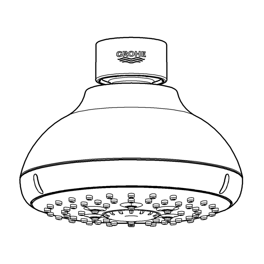 GROHE 27606001 - Душ глава NEW TEMPESTA 100 100 mm блестящ хром