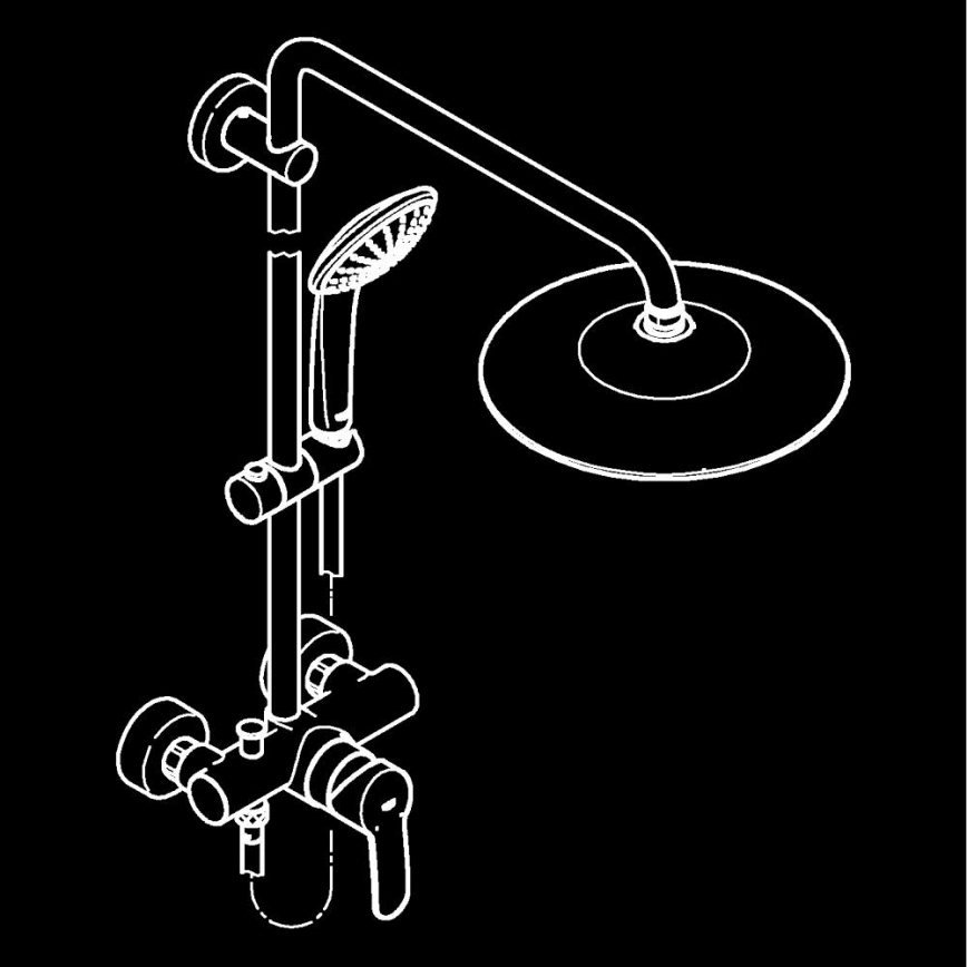 GROHE 27684001 - Душова система VITALIO JOY 260 450 mm полирано хромирано покритие