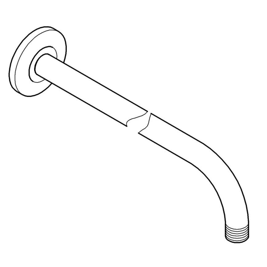 GROHE 27851000 - Душово рамо TEMPESTA 400 мм, хром гланц