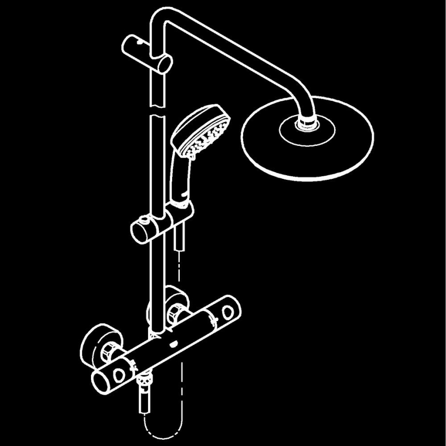 GROHE 27922001 - Душова система TEMPESTA COSMOPOLITAN 210 лъскав хром