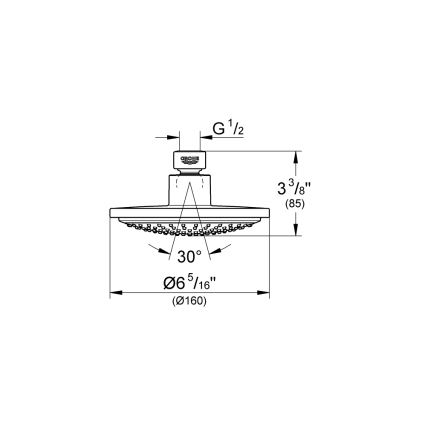 GROHE 28233000 - Горна душ глава EUPHORIA COSMOPOLITAN 160 лъскав хром