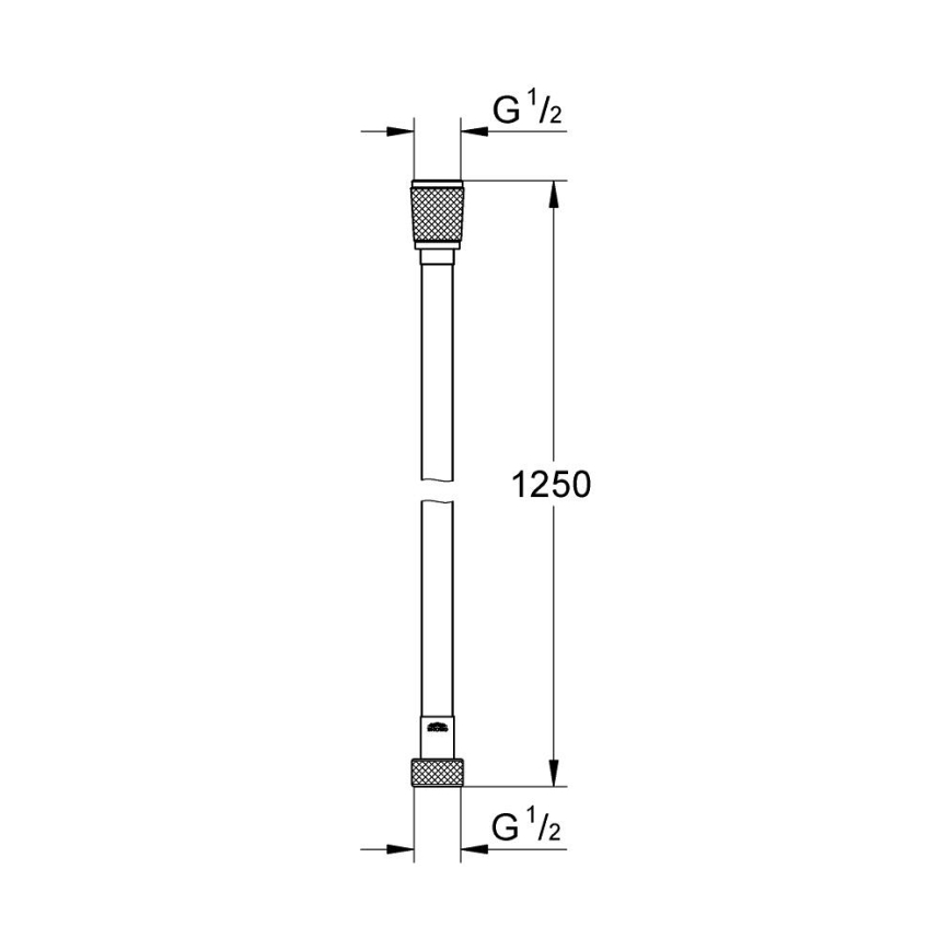 GROHE 28362DC0 - Душов маркуч SILVERFLEX 1250 мм матов хром