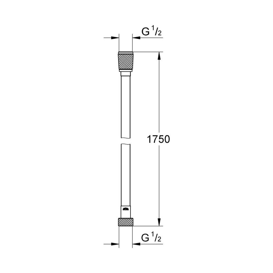 GROHE 28388A00 - Душов маркуч SILVERFLEX 1750 мм графит