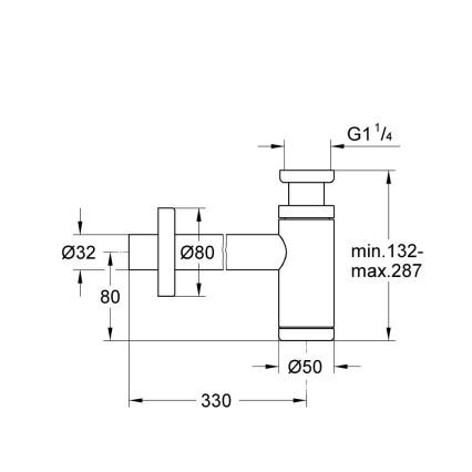 GROHE 28912DL0 - Меден сифон DN 32