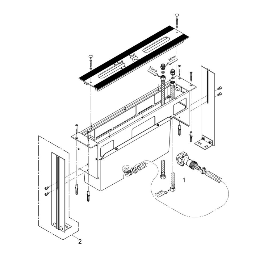 GROHE 29037000 - Монтажно тяло за ванен смесител с отвор Ø 45 мм, лъскав хром