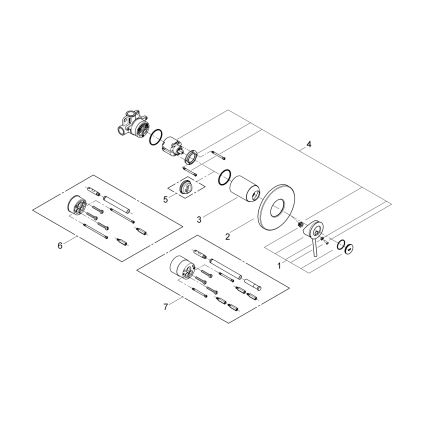 GROHE 29048000 - Вграден душ смесител BAUCLASSIC лъскав хром