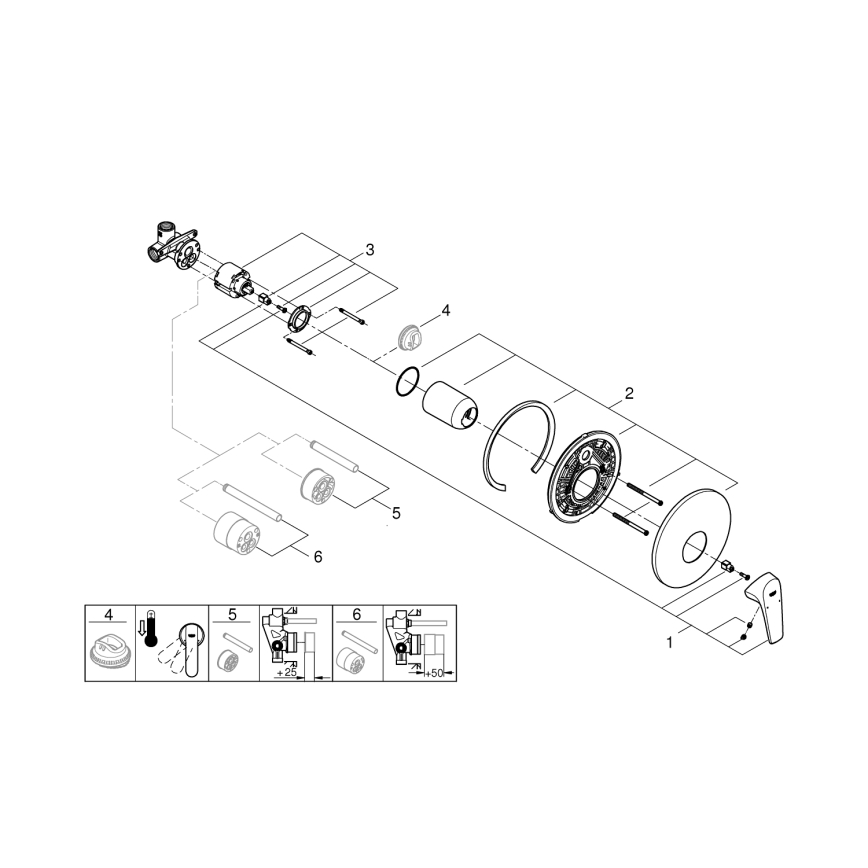 GROHE 29116000 - Душ смесител START FLOW, полирано хромово покритие