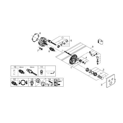 GROHE 29125000 - Термостатен смесител за вана GROHTHERM SMARTCONTROL, хром