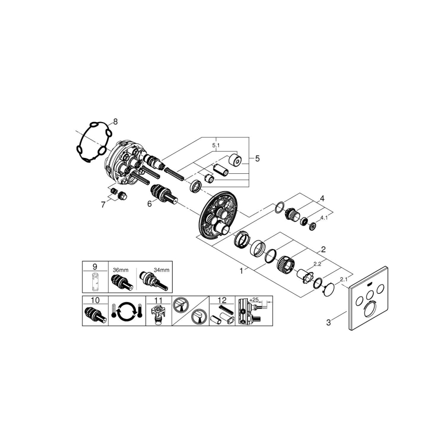 GROHE 29126000 - Термостатен смесител GROHTHERM SMARTCONTROL, полиран хром