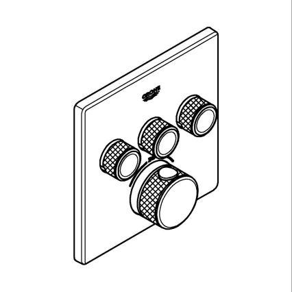GROHE 29126AL0 - Термостат GROHTHERM SMARTCONTROL 158 × 158 mm графит