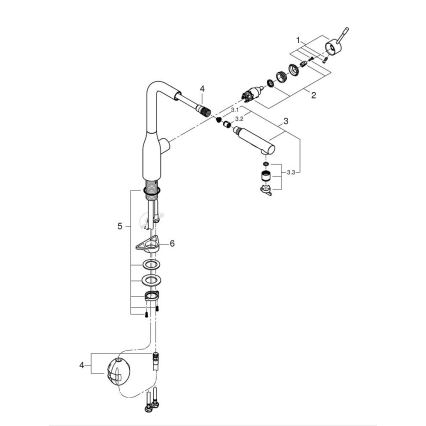 GROHE 30270DL0 - Кухненски смесител ESSENCE, бронзов