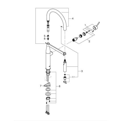 GROHE 30294A00 - Смесител за мивка ESSENCE графит