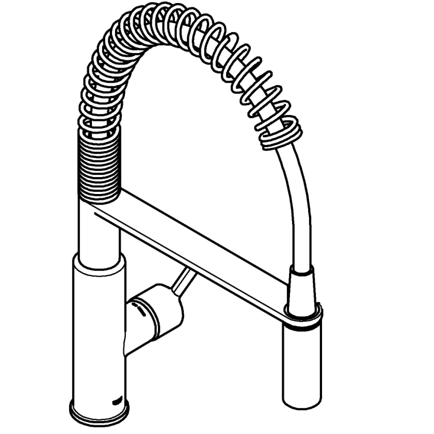 GROHE 30361000 - Смесител за мивка GET 455 мм, хром с висок гланц
