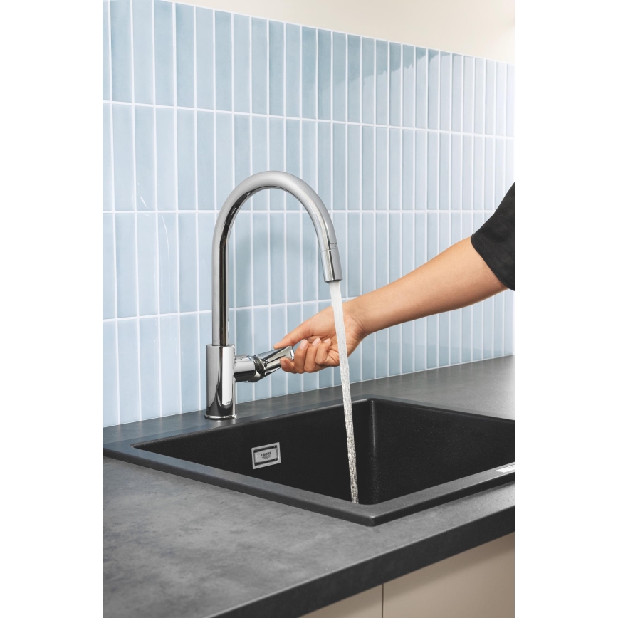 GROHE 30550000 - Смесител за мивка START EDGE 357 mm лъскав хром