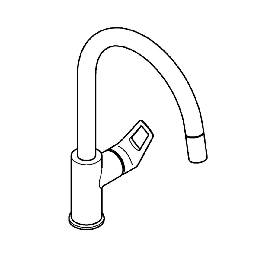 GROHE 30556000 - Смесител за мивка START LOOP 357 мм, хром с висок гланц