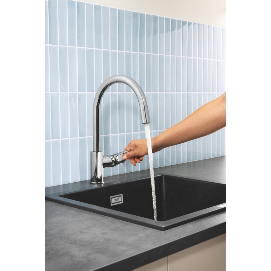 GROHE 30556000 - Смесител за мивка START LOOP 357 мм, хром с висок гланц