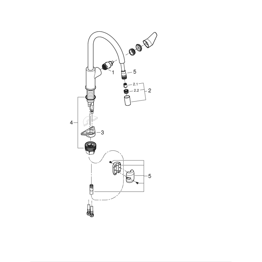 GROHE 30562000 - Смесител за мивка START CURVE 357 mm, лъскав хром