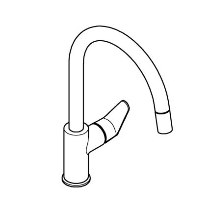 GROHE 30562000 - Смесител за мивка START CURVE 357 mm, лъскав хром