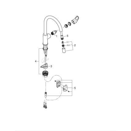 GROHE 30569000 - Смесител за мивка START FLOW 357 мм лъскав хром