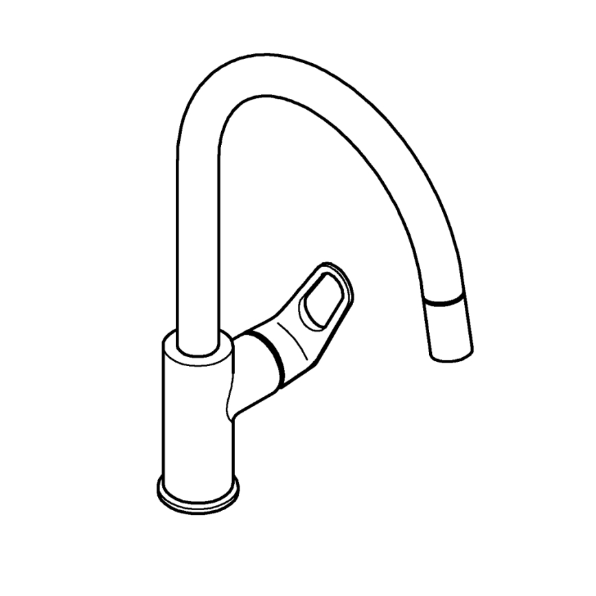 GROHE 30569000 - Смесител за мивка START FLOW 357 мм лъскав хром