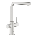 GROHE 30590DC0 - Кухненски смесител с изтегляща се лейка BLUE PURE, неръждаема стомана