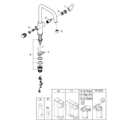 GROHE 30595000 - Смесител за мивка BLUE PURE Start 366 мм, блестящ хром