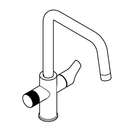 GROHE 30595DC0 - Мивен смесител BLUE PURE от неръждаема стомана