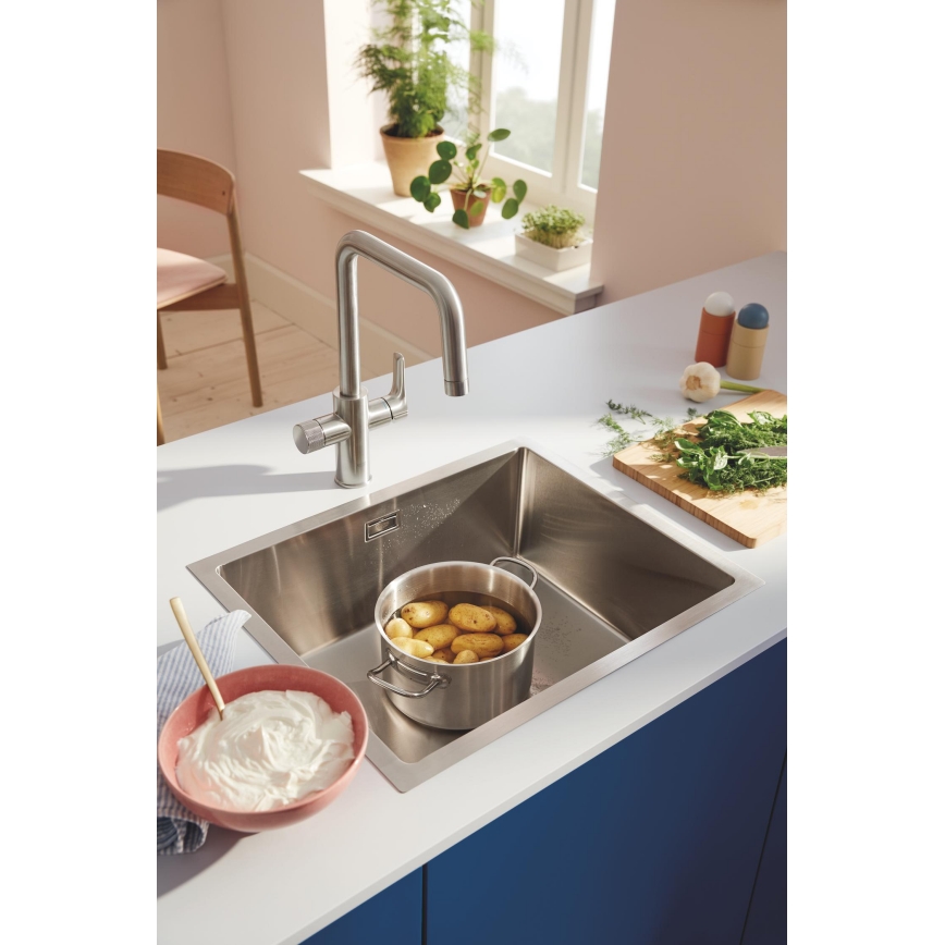 GROHE 30595DC0 - Мивен смесител BLUE PURE от неръждаема стомана