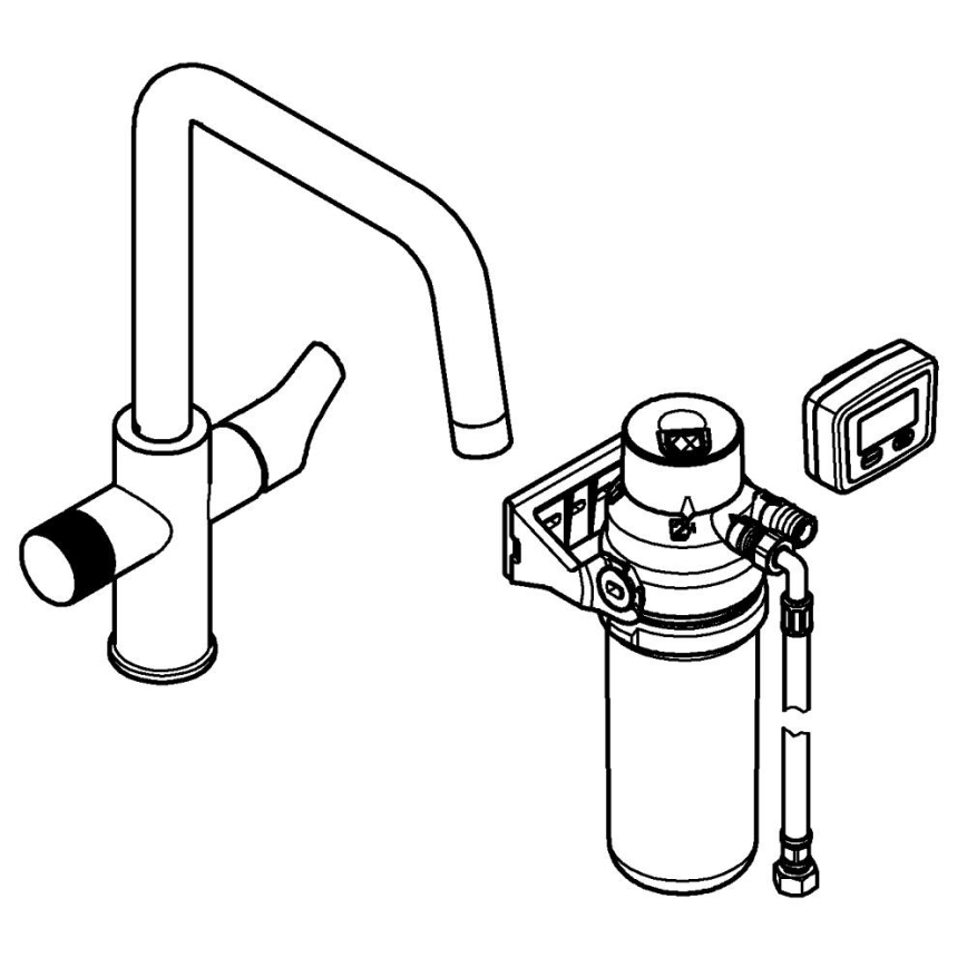GROHE 30596000 - Смесител за мивка BLUE PURE с филтрираща функция лъскав хром