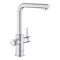 GROHE 30601000 - Кухненски смесител BLUE PURE A с изтегляща се душ глава, блестящ хром