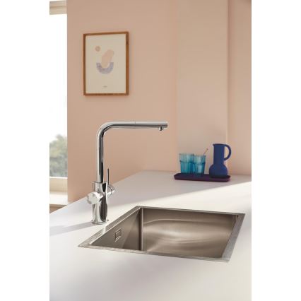 GROHE 30601000 - Кухненски смесител BLUE PURE A с изтегляща се душ глава, блестящ хром