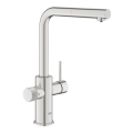 GROHE 30601DC0 - Кухненски смесител BLUE PURE с изтеглящ се излив, от неръждаема стомана
