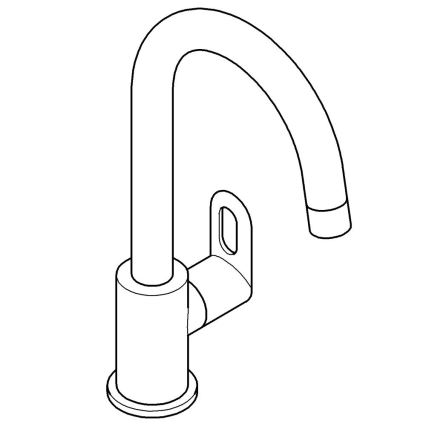 GROHE 31222000 - Смесител за кухненска мивка BAULOOP, полирано хромово покритие