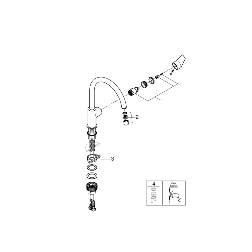 GROHE 31233001 - Смесител за мивка START, лъскав хром