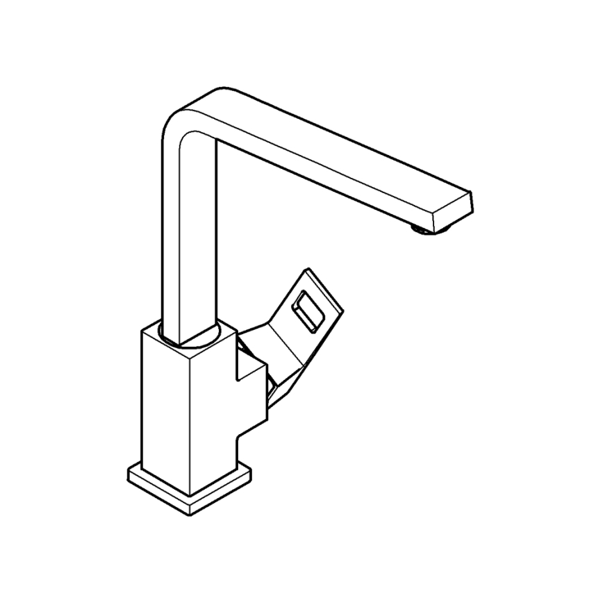 GROHE 31255000 - Смесител за мивка EUROCUBE, полирано хромово покритие