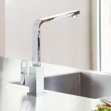GROHE 31255000 - Смесител за мивка EUROCUBE, полирано хромово покритие