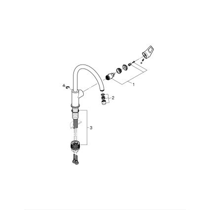GROHE 31368001 - Смесител за мивка BAULOOP, гланцов хром