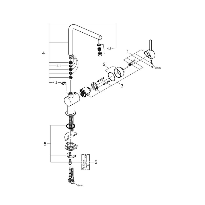 GROHE 31375000 - Смесител за мивка A 360 мм, блестящ хром