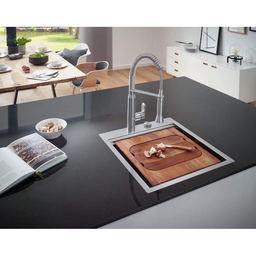 GROHE 31379DC0 - Кухненски смесител K7, неръждаема стомана