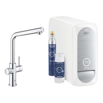 GROHE 31454001 - Смесител за мивка BLUE HOME, L-образен излив, лъскав хром