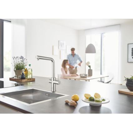 GROHE 31454001 - Кухненски смесител BLUE HOME с L-излив, лъскав хром