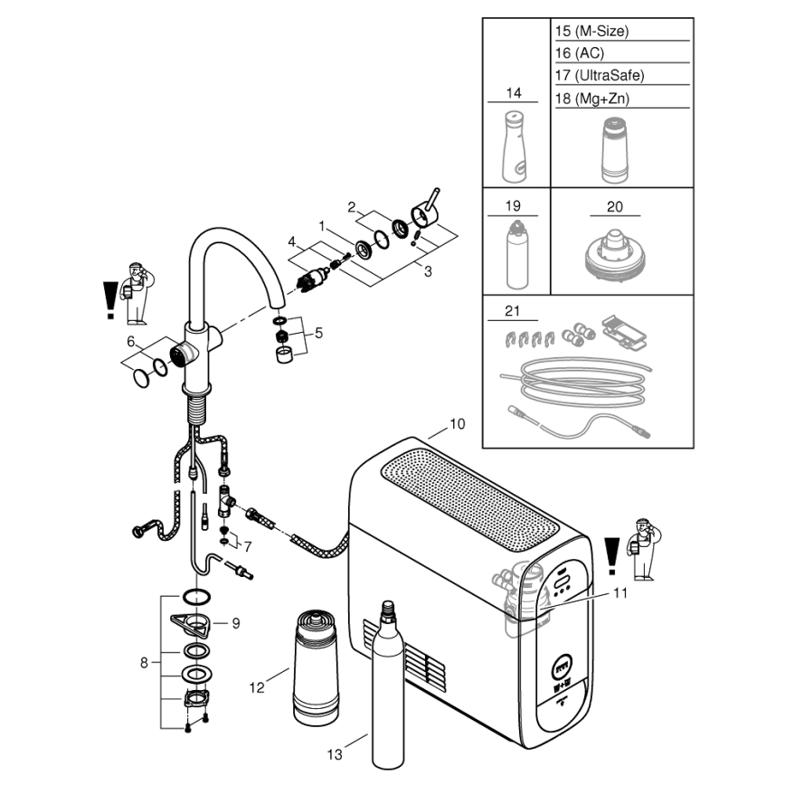 GROHE 31455001 - Смесител за кухненска мивка BLUE HOME, лъскав хром