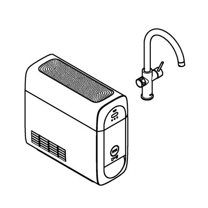 GROHE 31455001 - Смесител за кухненска мивка BLUE HOME, лъскав хром