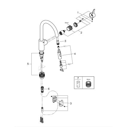 GROHE 31481001 - Смесител за мивка EUROSMART COSMOPOLITAN, полирано хромово покритие