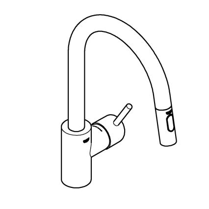 GROHE 31483DC2 - Смесител за мивка CONCETTO, неръждаема стомана