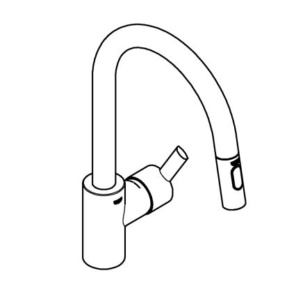 GROHE 31486DC1 - Смесител за кухненска мивка FEEL, неръждаема стомана