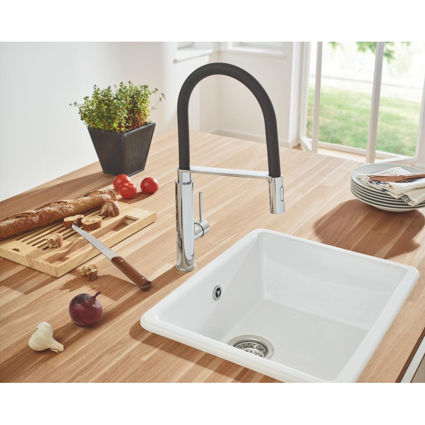 GROHE 31491000 - Кухненски смесител CONCETTO с професионален изтеглящ се душ, лъскав хром