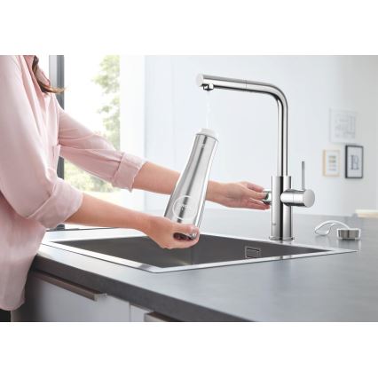 GROHE 31539000 - Мивен смесител BLUE HOME, L-излив, гланцов хром